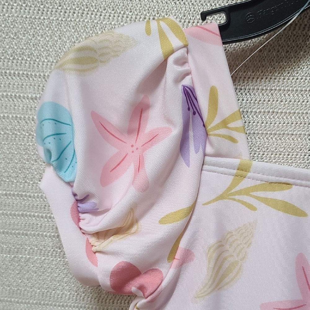Pink Floral Kids Swimsuit - Picture 2 of 11